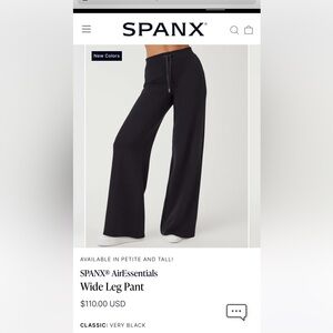 SPANX Black Sweatpants Comfortable Joggers